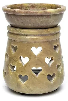 Image de Brûleur à Mazout Coeurs Stéatite - 10x7,5 Cm