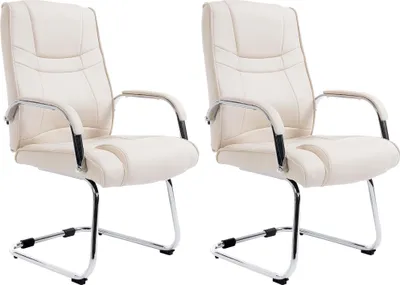 Produktbild von CLP 2er Set Stühle Attila mit Metallgestell weiß