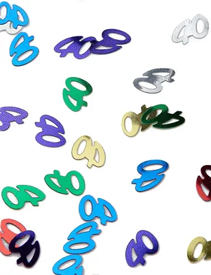 Immagine prodotto di Coriandoli per feste di compleanno 40 anni colorati 14g - taglia unica