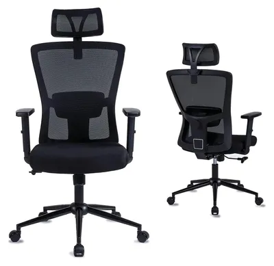 Obrázek produktu pro Kancelářská židle - Ergonomická židle - Otočná židle - Židle do kanceláře - Nastavitelná opěrka hlavy