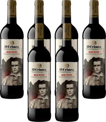 Produktbild von 6x 19 Crimes Red Wine 13,5% 0,75L