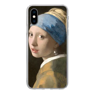 Produktbild von MuchoWow® Handyhülle Schutzhülle Hülle für iPhone X Das Mädchen mit dem Perlenohrring - Gemälde von Johannes Vermeer Silikon Softcase Handy Hülle - Handyhülle