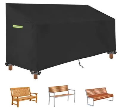 Productafbeelding van Tuinbankhoes voor 2 personen, afmetingen 135x67x65/91 cm, 420D Oxford, waterdicht, UV-bestendig