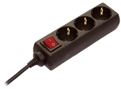 Image de as Schwabe 11362 Bâti de prises avec interrupteur noir contact de protection (11362)