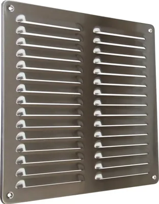 Produktbild von Lüftungsgitter LG-3030 L Edelstahl V2A Zuluft Abluftgitter 300 x 300mm Lamellengitter