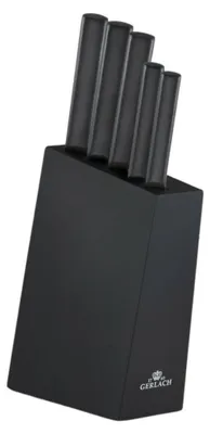 Zdjęcie produktu dla Gerlach.zestaw Noży W Bloku  5Szt. Ambiente Black
