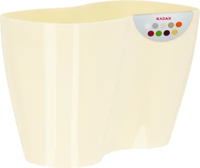 Produktbild von KADAX Blumentopf für Innen "Fermo", Blumentöpfe, Pflanztopf aus Kunststoff, Blumenkübel, Creme, 23 cm