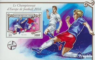 Produktbild von Briefmarken Niger 2015 Mi Block 464 (kompl. Ausg.) postfrisch Fußball