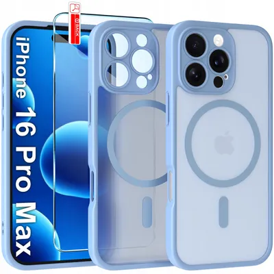 Obrázek produktu pro Matné magnetické pouzdro pro iPhone 16 Pro Max | Kompatibilní s MagSafe, odolné + sklo