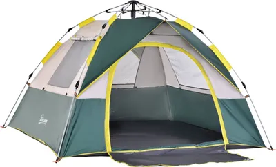 Zdjęcie produktu dla Namiot kempingowy A20-133, dla 3 osób, z kołkami, kopuła, poliester, zielony, 205 x 195 x 135 cm