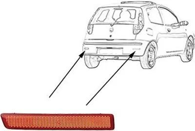 Produktbild von VAN WEZEL Rückstrahler 1622939 Links Stoßfänger für FIAT PUNTO (188)