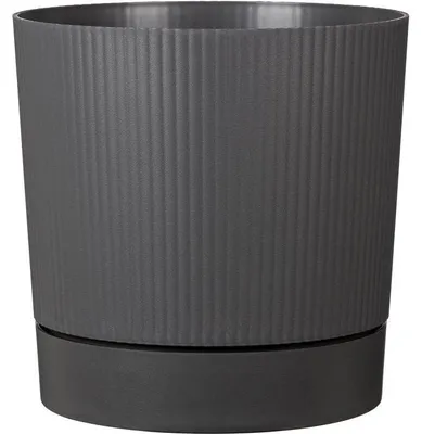 Produktbild von Blumentopf mit Wasserreservoir, GARDEN ID Lino, Ø 47 cm, 43 L, H 46 cm, Metallgrau