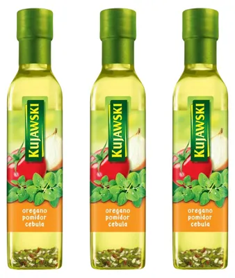 Produktbild von Rapsöl mit Oregano Tomaten & Zwiebel 3x 250ml - Gewürzöl Würzöl - Öl Kujawski