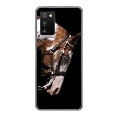 Produktbild von MuchoWow® Handyhülle Schutzhülle Hülle für Samsung Galaxy A03s Pferd - Halfter - Flecken Silikon Softcase Handy Hülle - Schutz