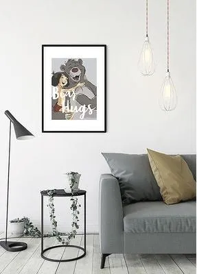 Produktbild von Kunstposter – Mowgli und Baloo umarmen sich – 30 x 40 cm