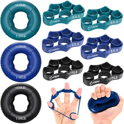 Produktbild von Griffkrafttrainer, Fingertrainer, Unterarmstärker 9-teiliges Set, Gezielte Kraft Handmuskeltrainer, Entlastungs & Erholung
