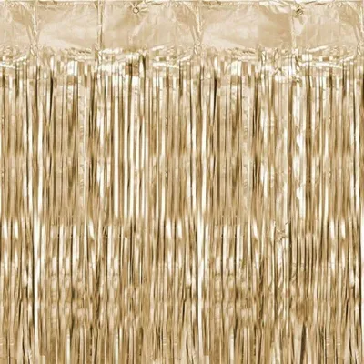 Produktbild von PartyDeco CRT-019ME, Partyvorhänge, Gold, Einfarbig, Party, Universal, Unisex