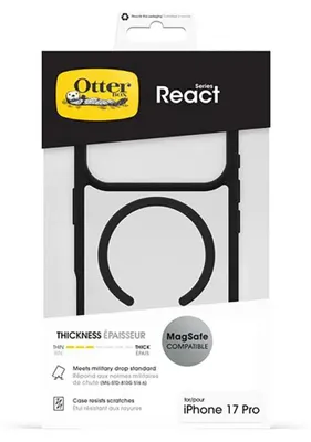 Produktbild von Otterbox React Magsafe Iphone 17 Pro Handyhülle Schwarz Schwarz One Size