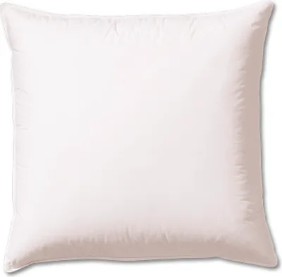 A white pillow on a white background.