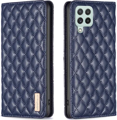Produktbild von Galaxy A22 4G Hülle, Elegant Bookstyle Flip Leder Kartenfächer Schutzhülle mit Ständer für Samsung Galaxy A22 4G Blau