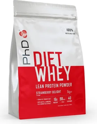 Produktbild von PhD Diet Whey - 1000g Beutel Strawberry Delight