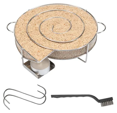 Produktbild von Kaltrauchgenerator Räucherschnecke rund für Smoker Grill inkl. Haken Bürste