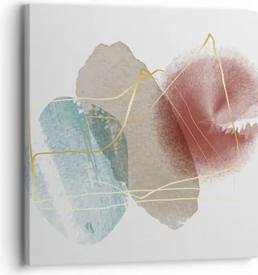 Produktbild von Bild auf Leinwand - Leinwandbild - Einteilig - Form Figur Abstraktion - 30x30cm - Wand Bild - Wanddeko - Wandbilder - Leinwanddruck - Bilder - Wanddekoration - Leinwand bilder - AC30x30-5057