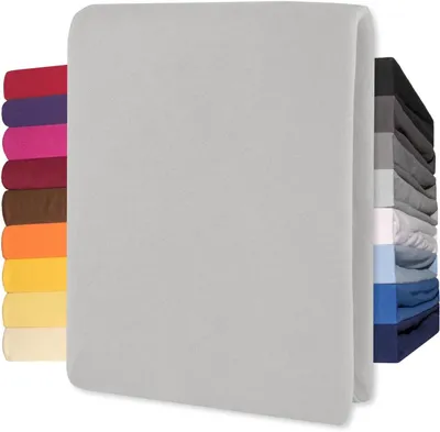 Immagine prodotto di Lenzuola Lucina 140x200-160x200 grigio argento in jersey di cotone 130g/m²