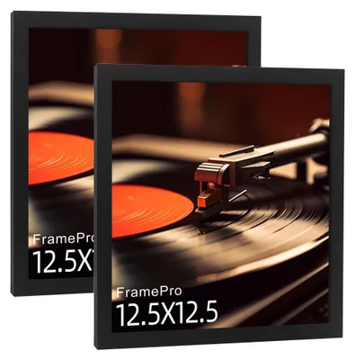 Produktbild von Set von 2 Vinyl-Schallplattenrahmen mit echtem Glas