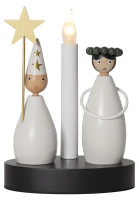 Produktbild von Star Trading 652-90, Leichte Dekorationsfigur, Weiß, IP20, Weiß, 1 Glühbirne(n), E10
