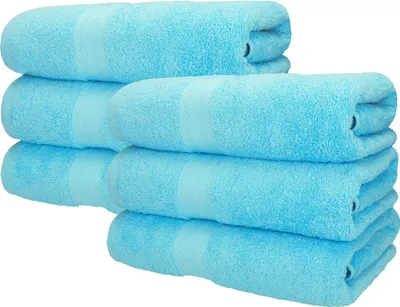 Produktbild von Betz 6 Stück Saunatücher 70 x 200 cm PREMIUM 100% Baumwolle Badetuch Liegetuch Strandtuch   Farbe: türkis