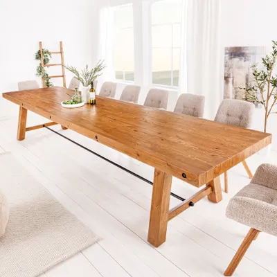 Produktbild von riess-ambiente Massiver Esstisch FINCA 300cm vintage braun recyceltes Pinienholz Esszimmertisch Tisch