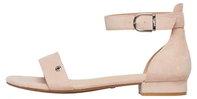 Produktbild von s.Oliver Damen Sandalen – Leder-Optik, Logo-Platte, Dornschließe