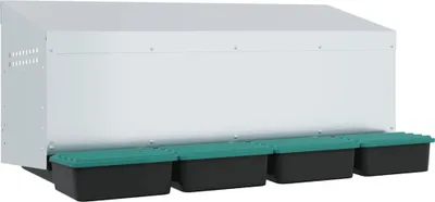 Produktbild von vidaXL Hühner-Nistkasten 4 Fächer Wandmontage Verzinkter Stahl