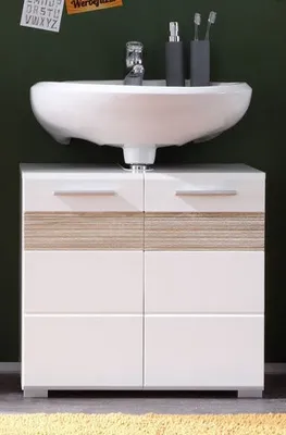 Obrázek produktu pro trendteam Koupelnová skříňka Mezzo bílá/bílý vysoký lesk 60 x 56 x 34 cm