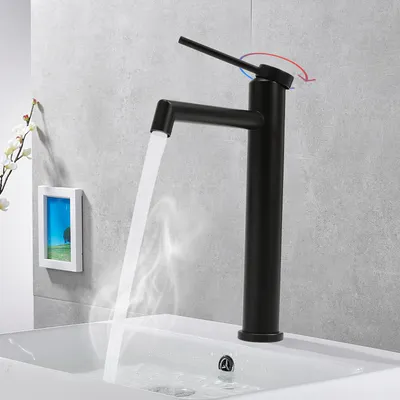 Obrázek produktu pro Umyvadlová baterie 30,5 cm Směšovací baterie Koupelnová baterie s hadicemi G3/8 pro umyvadlo na desku