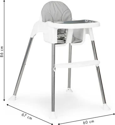Produktbild von ECOTOYS Esszimmerstuhl 2in1 weiß