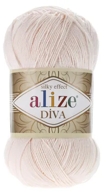 Produktbild von Alize Diva 382 Puderrosa Häkelgarn 100g/350m seidig glänzend