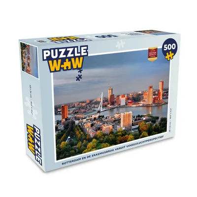Obrázok produktu pre MuchoWow® Puzzle 500 ks Rotterdam - Erasmus - most - panoráma