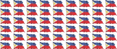 Produktbild von Mini Aufkleber Set - Pack wehend - 20x12mm - selbstklebender Sticker - Philippinen - Flagge / Banner / Standarte fürs Auto, Büro, zu Hause und die Schule - 54 Stück