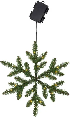 Produktbild von LED Tannenzweige Snowflake Schneeflocke Timer 24 LEDs Ø 40cm