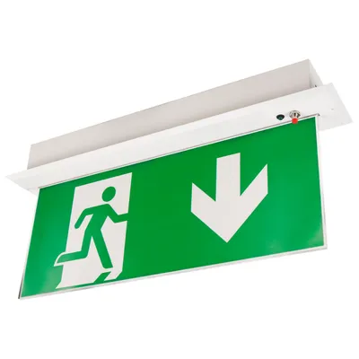 Produktbild von LED Fluchtwegleuchte | Exit Schild | 230V Notausgangsschild | McShine "FL-250", Deckenmontage, 25m Erkennungsreichweite