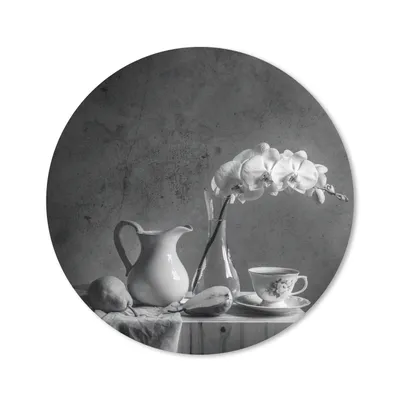 Produktbild von MuchoWow® Mauspad Mousepad Tisch - Stilleben - Schwarz - Weiß 40x40 cm - Mousepads - Maus Mat - Pad - Mausunterlage - Schreibtisch Accessoires