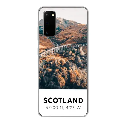 Produktbild von MuchoWow® Handyhülle Schutzhülle Hülle für Samsung Galaxy S20 Schottland - Herbst - Berge Silikon Softcase Handy Hülle - Bild