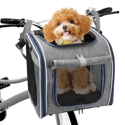 Fahrradkorb für Hunde, 4-in-1, faltbar, atmungsaktiv, klein