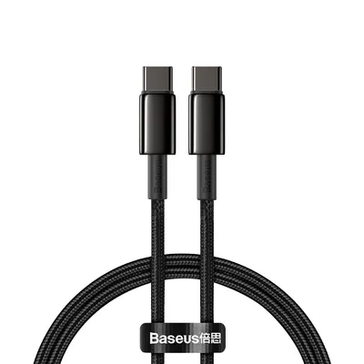 Produktbild von Baseus USB Type C - USB Type C Kabel Schnellladung Power Delivery Quick Charge 100 W 5 A 1 m schwarz (CATWJ-01)