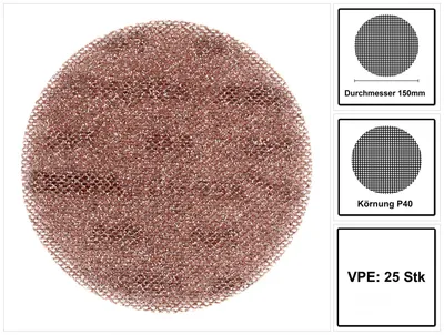 Produktbild von Mirka ABRANET ACE HD Schleifscheiben Grip 150mm P40 25 Stk. ( AH24102540 )