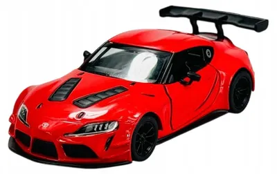 Obrázek produktu pro Kinsmart Toyota GR Supra Racing Concept, závodní model, červená barva, měřítko 1:36