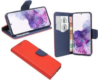 Zdjęcie produktu dla cofi1453® Etui Book "Fancy" kompatybilne z SAMSUNG GALAXY S20+ (G985F) etui na telefon z funkcją podstawki, miejsce na karty czerwono-niebieskie