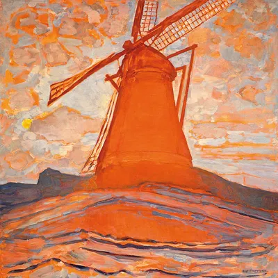 Produktbild von Piet Mondrian Kunstdruck Bild - Die Mühle 1917 (70 x 70 cm)